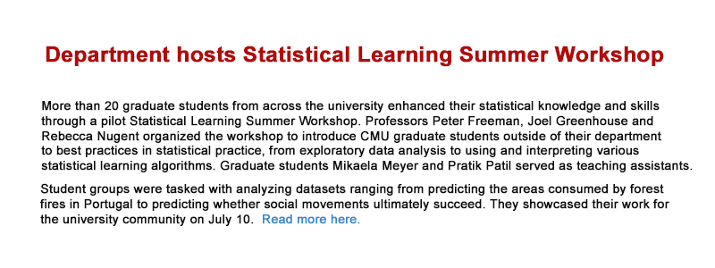 Cmu Statistics