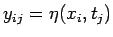 $y_{ij} = \eta(\boldmath {x}_i,\boldmath {t}_j)$