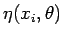 $\eta(x_i,\boldmath {\theta})$