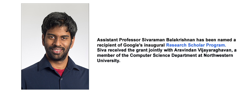 Balakrishnan receives grant from Google Research Scholar Program
