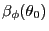 $\beta_\phi(\theta_0)$