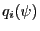 $q_i(\psi)$
