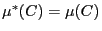 $\mu^*(C)=\mu(C)$