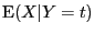 ${\rm E}(X\vert Y=t)$