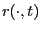 $r(\cdot,t)$