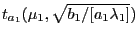 $t_{a_1}(\mu_1,\sqrt{b_1/[a_1\lambda_1]})$