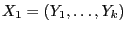 $X_1=(Y_1,\ldots,Y_k)$