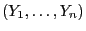 $(Y_1,\ldots,Y_n)$