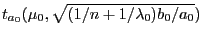 $t_{a_0}(\mu_0,\sqrt{(1/n+1/\lambda_0)b_0/a_0})$