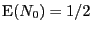 ${\rm E}(N_0)=1/2$