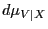 $d\mu_{V\vert X}$