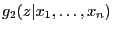 $g_2(z\vert x_1,\ldots,x_n)$