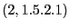 $(2,1.5.2.1)$