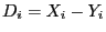 $D_i=X_i-Y_i$